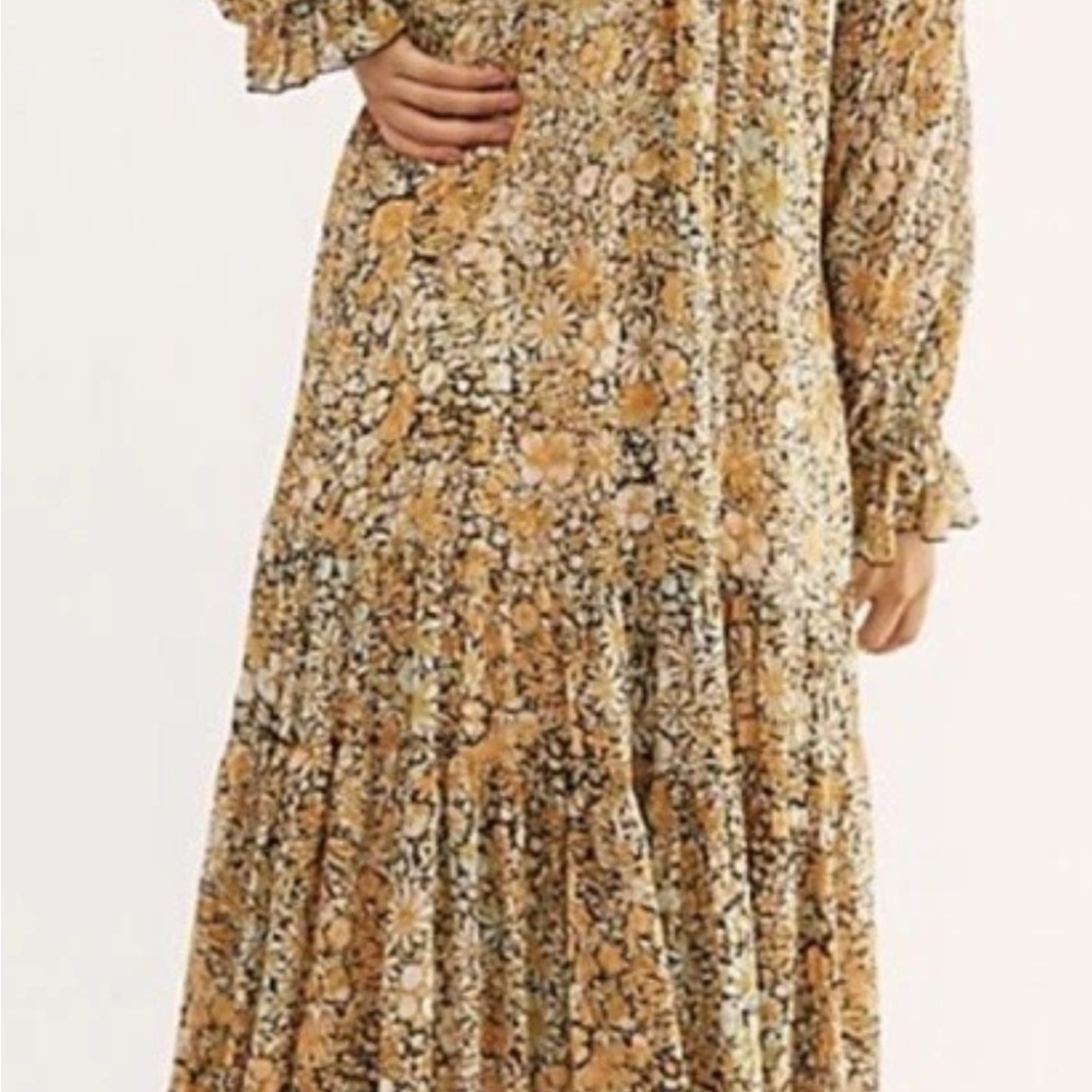 Free People Floral Maxi Dress in Yellow and Cream feeling groovy - Picture 2 of 3